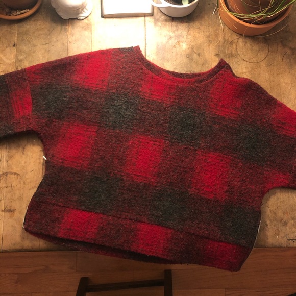 Mango Brushed Oversized Check Sweater - Picture 4 of 7